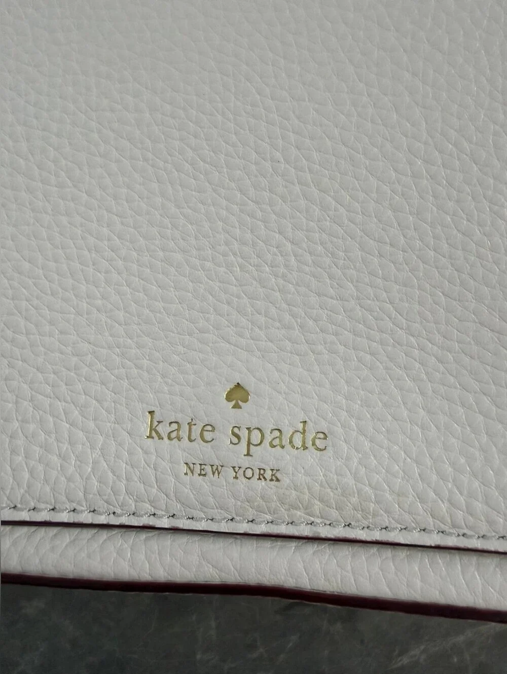 Kate Spade White Leather Crossbody with Braided Trim and Tassel